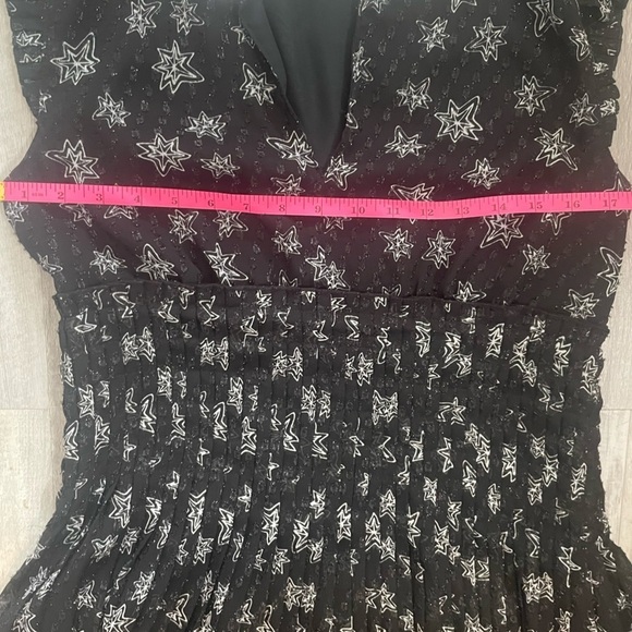 Kate Young for Target Shimmery Star Print Black Dress size small - Picture 9 of 16